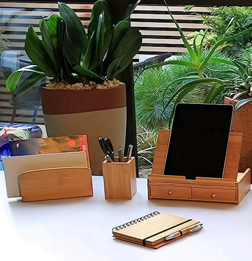 Organisateur Bambou Multifonction - Rangement Naturel