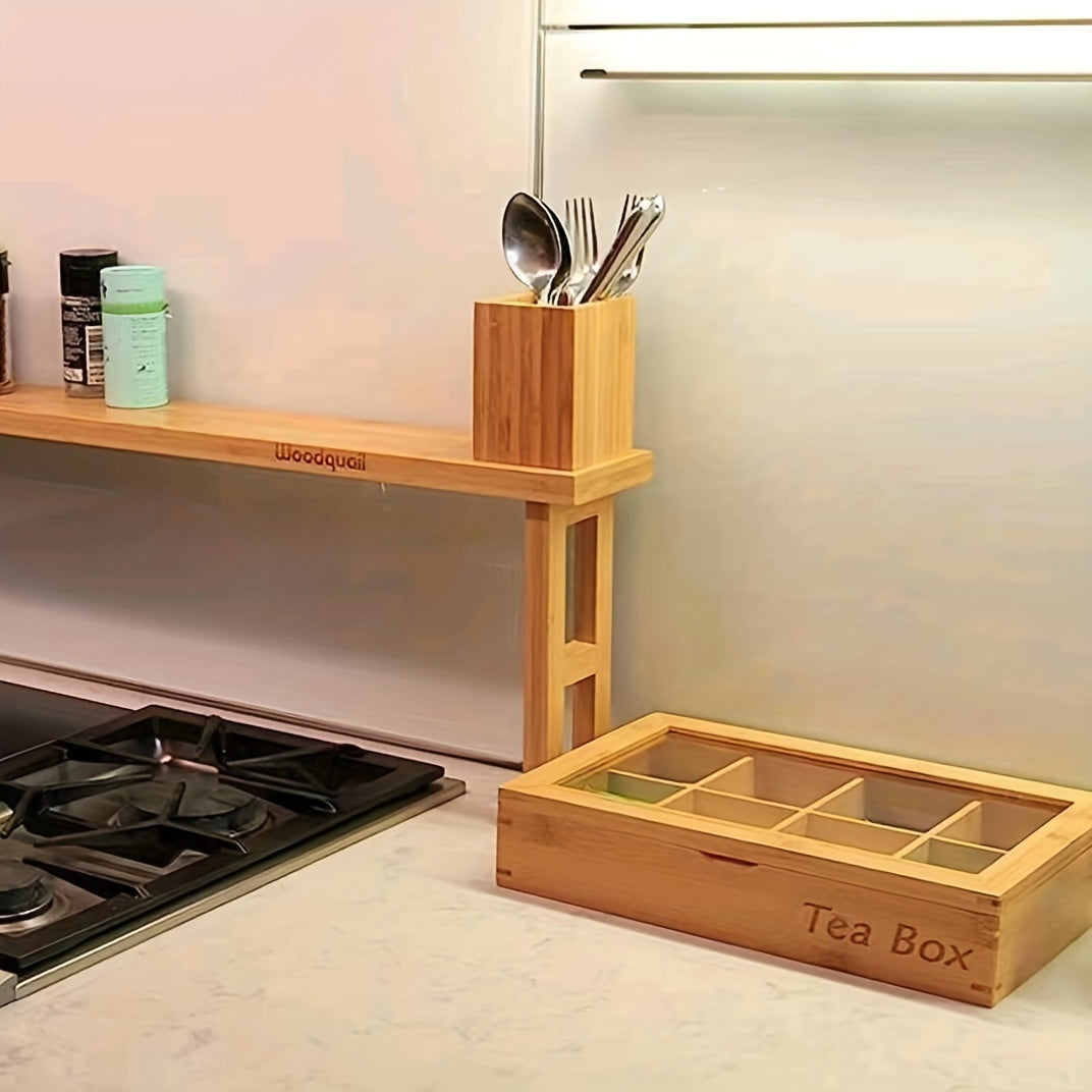 Organisateur Bambou Multifonction - Rangement Naturel