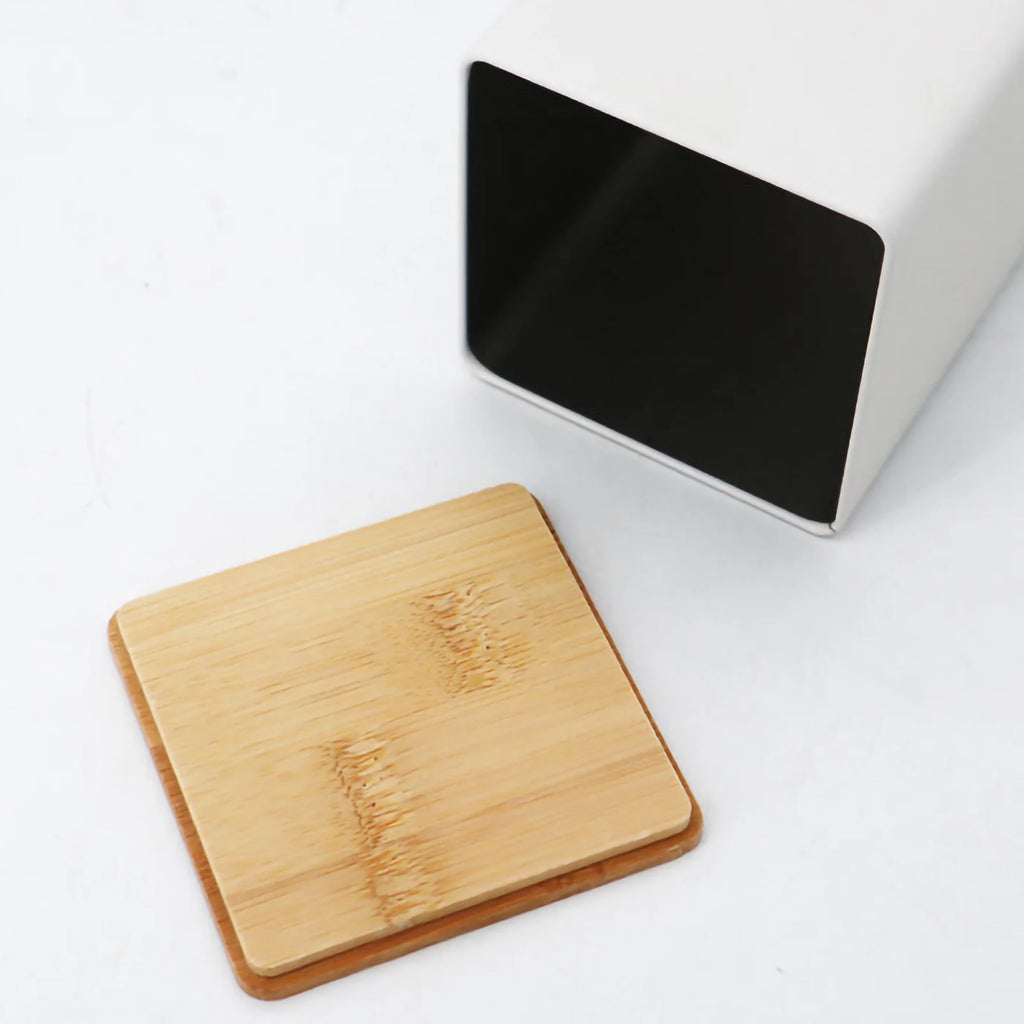 Bocaux hermétiques en métal avec couvercle bambou - Conservation cuisine premium