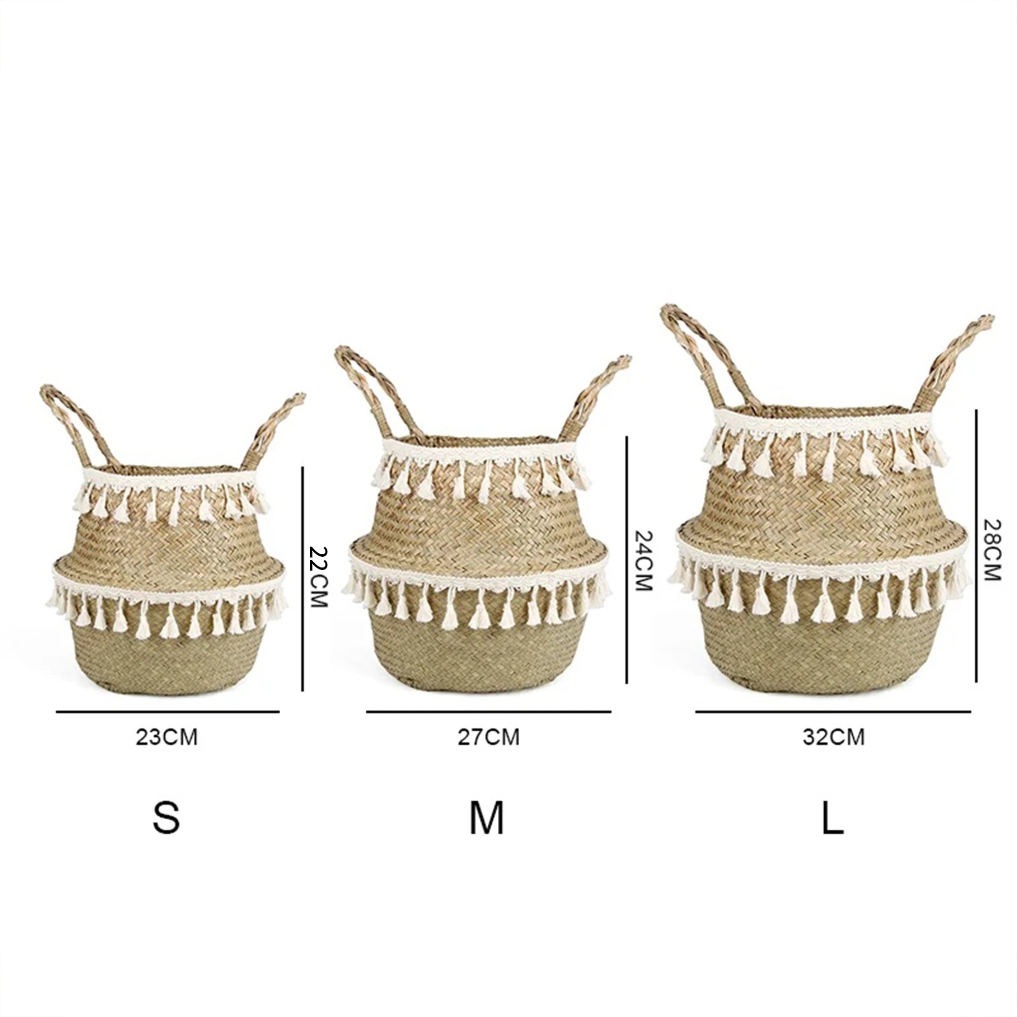 Panier en osier naturel tissé à la main