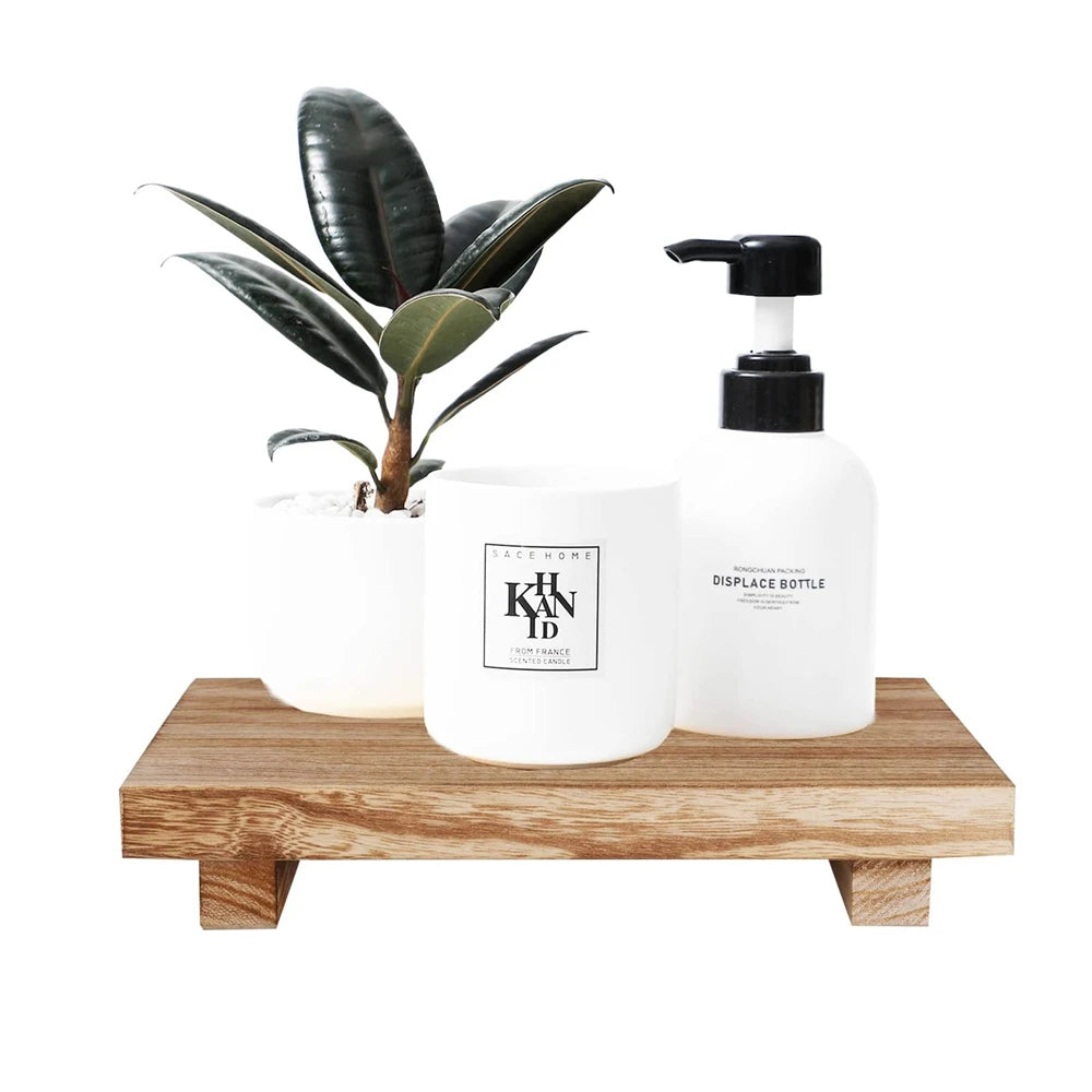 Support décoratif en bois massif - Présentoir élégant multifonction