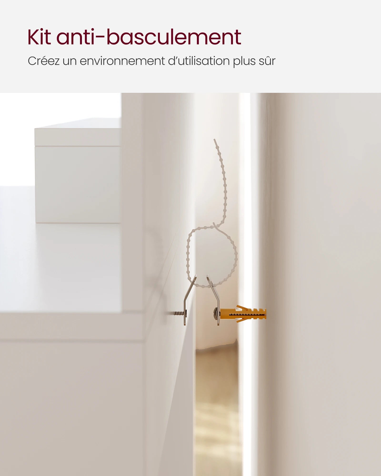 Coiffeuse élégante avec grand miroir et rangements