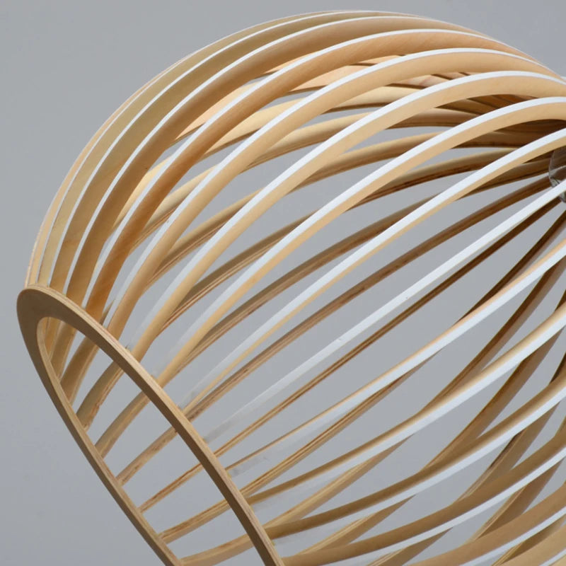 Lustre japonais en bambou tressé - Suspension en rotin style chinois - Lampe plafond artisanale