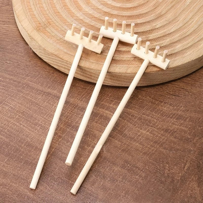 Plateau Jardin Zen Bambou avec Râteaux - Kit Méditation Relaxation Sable